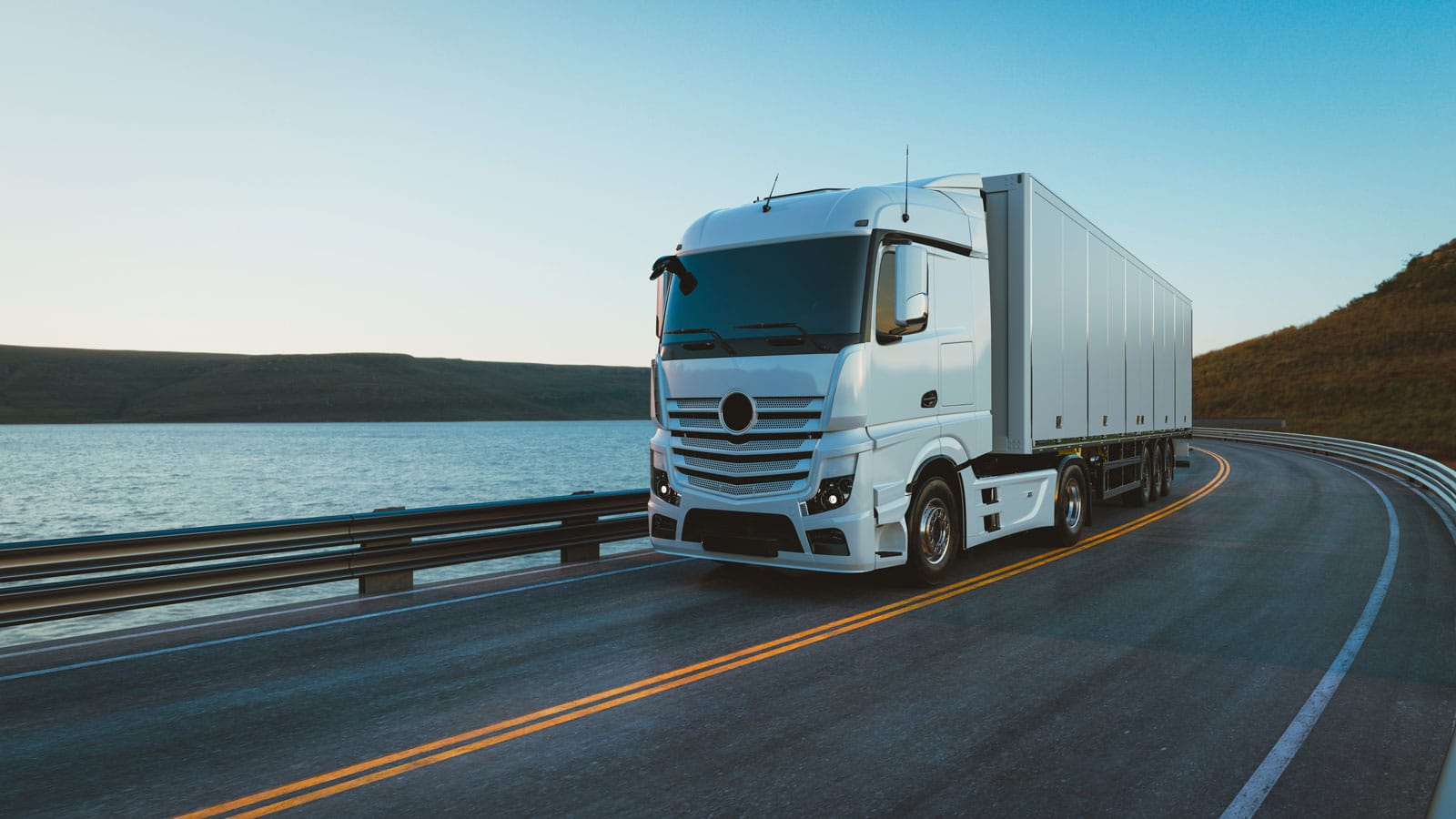 Ciężarówka TSL Cemor na autostradzie — transport i spedycja Cieszyn